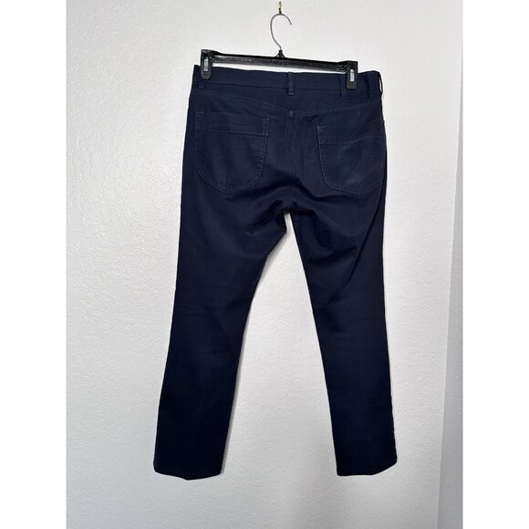 Vince Stretch Pants Men's 31 Navy Blue Flat Front Twill Chino Cotton Casual - Picture 2 of 4